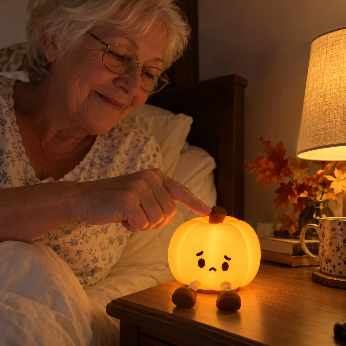 Sad Pumpkin - glow light