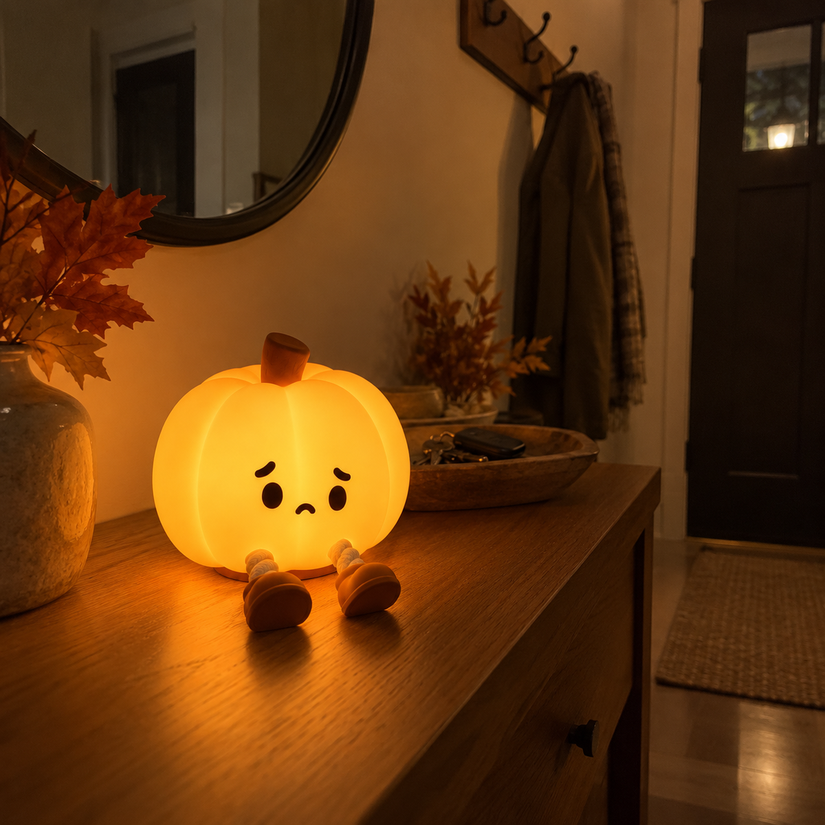 Sad Pumpkin - glow light